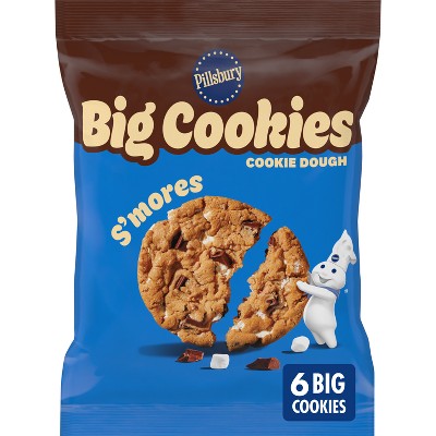 Pillsbury S'mores Big Chocolate Chip Cookies - 14oz/6ct: No Artificial Sweeteners, No High Fructose Corn Syrup