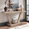 KWPZQEB 60-Inch Long Console Table, Wooden Rectangular Sofa Table Behind The Couch, Farmhouse Entryway Table for Entrance, Hallway, Living Room - 2 of 4