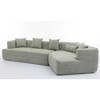 GDFStudio Arvik 128" Modern 3-Seater Boucle Upholstered Sectional Sofa with Pillows - 2 of 4