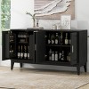 Areol Minimalist Style Storage Cabinet With 4 Doors,Indoor Furniture,Living Room Cabinet With Adjustable Shelf -Maison Boucle - 2 of 4