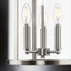 Urban Ambiance Luxury Modern Farmhouse Indoor Chandelier,  20-3/4''H x 10"W x 10''D,  Brushed Nickel Finish, UHP4608 - 4 of 4