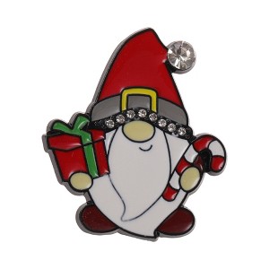 Unique Bargains Christmas Brooches Alloy Dripping Wax White Red 1.18"x1.18" 1 Pc - 1 of 4