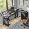 GALAXHERO 66 Inch L-Shaped Gaming Desk, Corner Computer Desk with Storage Drawers, Power Outlets & LED Lights, Office/Gaming Desk for Bedroom - 2 of 4