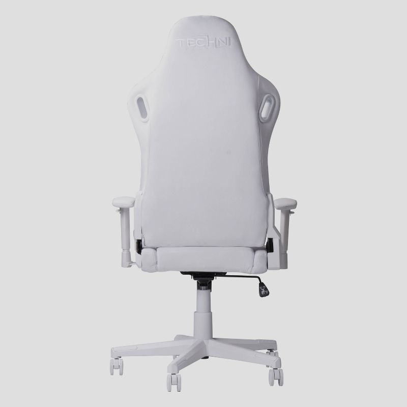 Velvet Memory Foam Gaming Chair White - Techni Sport, 5 of 8