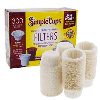 SCS Direct Disposable Filters Compatible with Keurig Brewers- 300 Replacement Single Serve Paper Filters Compatible with Regular and Reusable K Cups