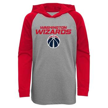 NBA Washington Wizards Youth Gray Long Sleeve Light Weight Hooded Sweatshirt