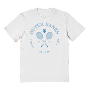 Rerun Island Men's Outer Banks Tennis Short Sleeve Graphic Cotton T-Shirt - 1 of 2