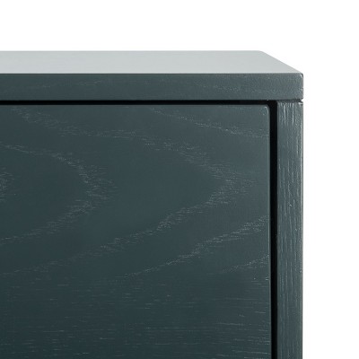 Estelle Transitional Teal 6-Drawer Dresser with Brass Accents