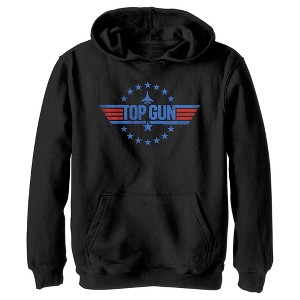 Boy's Top Gun Circle of Stars Logo Pull Over Hoodie - 1 of 4