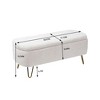Lycvki Modern Storage Ottoman Bench with Gold Legs for End of Bed - 2 of 4