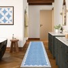 Scalloped Pattern Rugs for Living Room Bedroom Soft Non Slip Low Pile Throw Carpet Washable Foldable Area Rug - 3 of 4