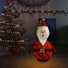 Santa Claus Figure Red and White Fabric and Steel Large - 3 of 4