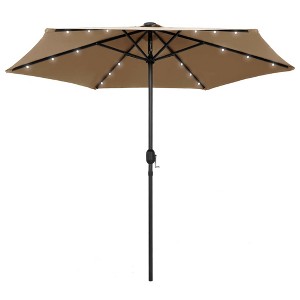 vidaXL Garden Parasol Taupe Polyester Fabric 106.3 in Collapsible - 1 of 4