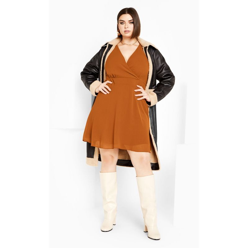 Women's Plus Size Hayden Dress - caramel | CITY CHIC, 2 of 7
