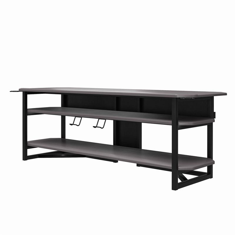 Quest Gaming TV Stand for TVs up to 65&#34; Gray - Ntense, 5 of 10