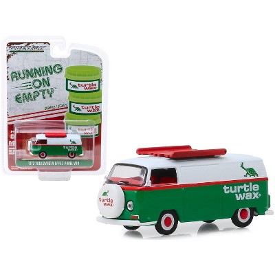 1972 Volkswagen Type 2 Panel Van Green & White "Turtle Wax" "Running on Empty" Series 9 1/64 Diecast Model by Greenlight