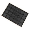 Unique Bargains PU Leather Black Jewelry Organizer Trays with Removable Dividers - 3 of 4