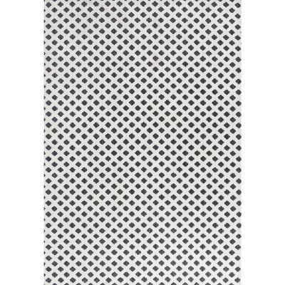White and Black Trellis 8' x 10' Synthetic Area Rug