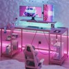 Bestier 63 Inch U Shaped LED Gaming Desk with Power Outlets - 2 of 4