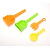 AZ  Import Double Sand Wheel Beach Toy Set With Bucket, Shovels, Rakes, Sailboat, And 3 Molds - 3 of 4