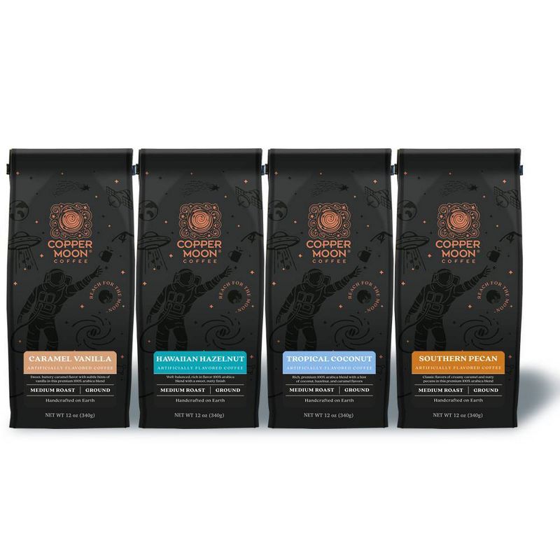 Copper Moon Flavored Medium Roast Ground Coffee Variety Pack - 4pk/12oz, 1 of 9