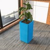 LeisureMod Tall Planter Pot in Fiberstone with Drainage Holes for Indoor and Outdoor Marquee Collection in Blue - 2 of 4