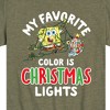 Boys' - SpongeBob SquarePants - My Favorite Color Is Christmas Lights Short Sleeve Graphic T-Shirt - 2 of 4
