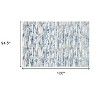 HomeRoots 8' X 11' Blue and White Abstract Washable Non Skid Area Rug - 3 of 4