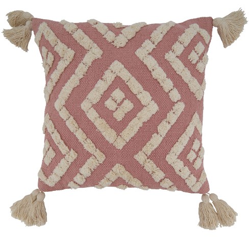 Boho Tassels Throw Cushion Cover: Tufted Pillow Cover, Square or