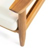 CAVINAS Outdoor Loveseat with Coffee Table, Acacia Wood Patio Table and Chairs Set, Modern Outdoor Sofa Set for Backyard - 3 of 4