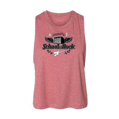 Women's School of Rock Original Logo Graphic Racerback Tank - Heather Mauve - Small