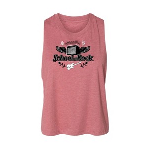Women's School of Rock Original Logo Graphic Racerback Tank - Heather Mauve - Small - 1 of 3
