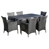 Malta 7pc Wicker Patio Dining Set with Cushions: Weather-Resistant, Iron Frame - Christopher Knight Home - 2 of 4