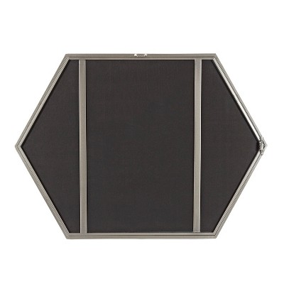 Modern Hexagon Full-Length Wall Mirror in Warm Silver