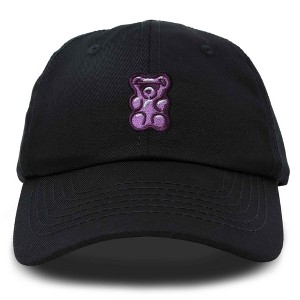Dalix Purple Gummy Embroidered Cotton Dad Hat Baseball Cap Adjustable Womens - 1 of 4