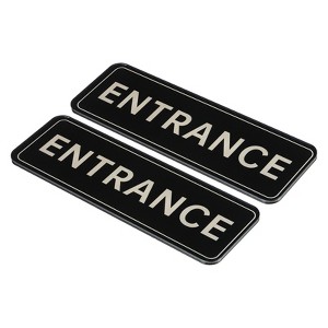 Unique Bargains Acrylic Self-Adhesive Decor Home Business ENTRANCE Sign 2 Pcs - 1 of 4