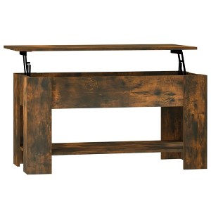 vidaXL Coffee Table Smoked Oak 39.8"x19.3"x20.5" Engineered Wood - 1 of 4