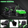 24V 3 in 1 Kids Ride on Tractor, Excavator & Bulldozer, Electric Vehicle w/Trailer, Shovel Bucket, Digger - 4 of 4