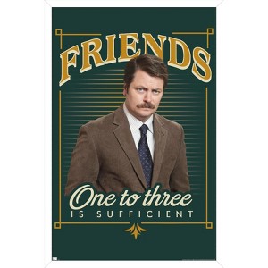 Trends International Parks and Recreation - Ron Swanson Friends Framed Wall Poster Prints - 1 of 4