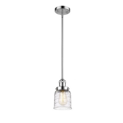 Bell - 1 Light Stem Hung Mini Pendant In Industrial Style-10 Inches Tall and 5 Inches Wide