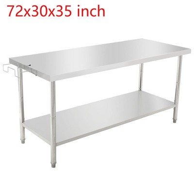 Stainless Steel NSF Commercial Work Prep Table Height Adjustable