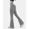DOMETOUR Women's High Waisted Cargo Joggers Flare Leggings Womens Cargo Pants with Pockets - 3 of 4