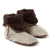 Dearfoams Women's Beth Faux Fur Fold Down Fuzzy Bootie House Slipper Boot - 3 of 4