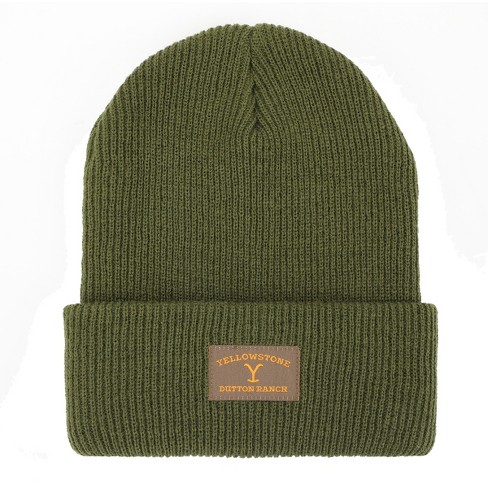 Yellowstone Dutton Ranch Hunter Green Adult Ribbed Beanie : Target