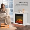 Karl Home 1400-Watt 26.38-inch Electric Fireplace with Mantel in White - 3 of 4