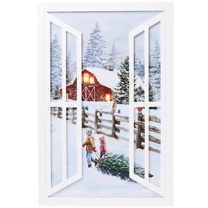 The Lakeside Collection Lighted Holiday Window Wall Art - 1 of 3