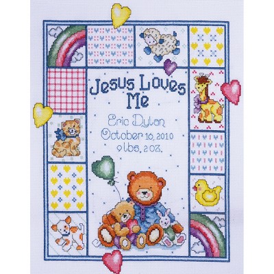 Tobin Counted Cross Stitch Kit 11"X14"-Jesus Loves Me (14 Count)