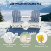 WestinTrends Azura Outdoor HDPE Adirondack Chairs With Connecting Table Tray (Set of 2), Navy Blue - 3 of 4