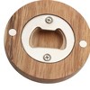 Unique Bargains Bottle Opener Magnetic Acacia-Wood Round Magnet Wood Brown 2.56"x0.51" 1 Pcs - 4 of 4