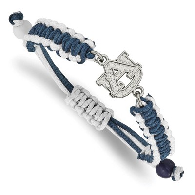 Black Bow Jewelry Stainless Steel Auburn Tigers NCAA charm Bracelet 9 Inch